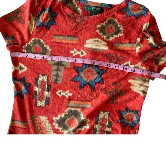 💚 3/$15 Bundle Sale Lauren Ralph Lauren Women's Short Sleeve Top, Petite Medium - Picture 12 of 13